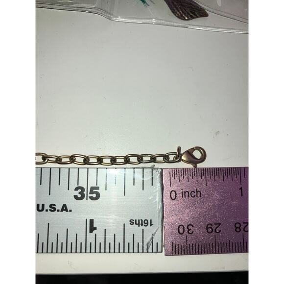 Multicolored Various Size/Shapes Beads Brass Chain 36.5" Necklace! - Picture 8 of 9